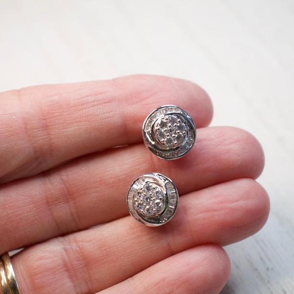 Sterling Silver Stud Earrings - Picture 5 of 12